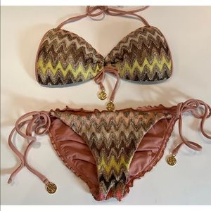 Luli Fama missoni inspired bikini size small